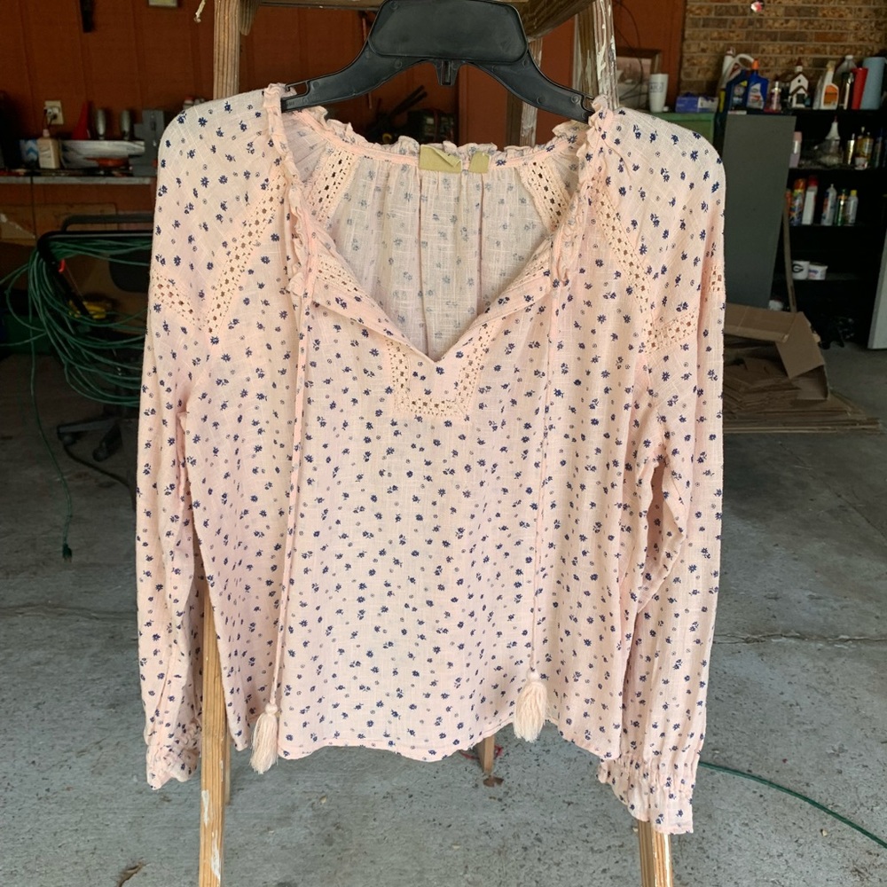 True Craft Peach Floral Blouse 🌸
